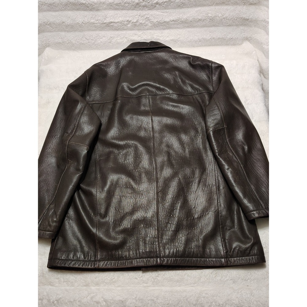 Roundtree Yorke Brown Soft Leather Lambskin Jacket Mens XL Urban Retro Classic - Picture 5 of 15